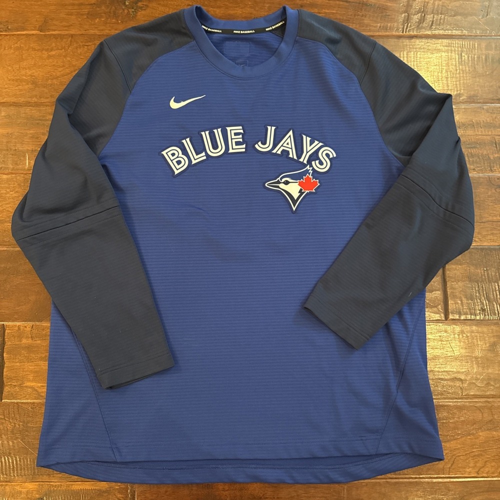 Toronto Blue Jays Nike Authentic Collection Shirt Thick Dri-Fit Blue Size XL
